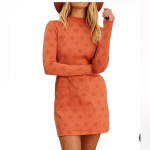 Billabong x The Salty Blonde Coconut Flower Dress Orange Size Small